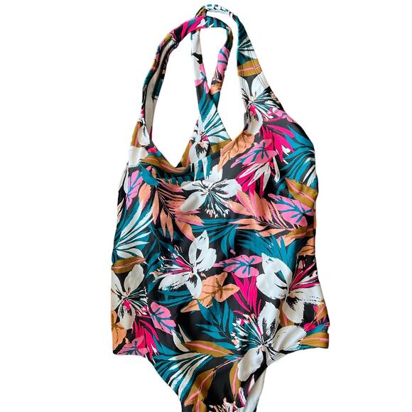 Kona Sol Women's Multicolor Twist Back One Piece Swimsuit - Size Large - NWT - Picture 1 of 9